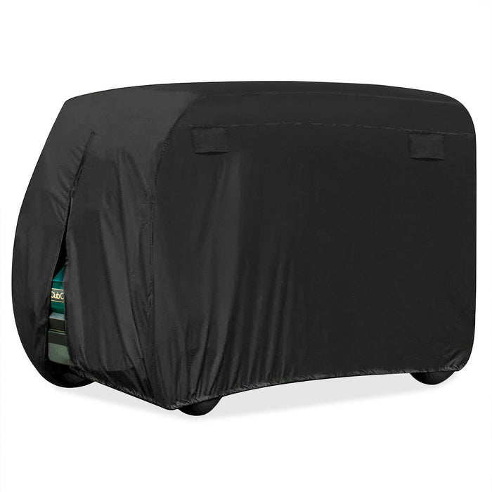 210D Waterproof Golf Cart Cover Universal Fits for Most Brand 2/4 Passenger Golf Cart Sunproof Dustproof Outdoor Cover Zipper