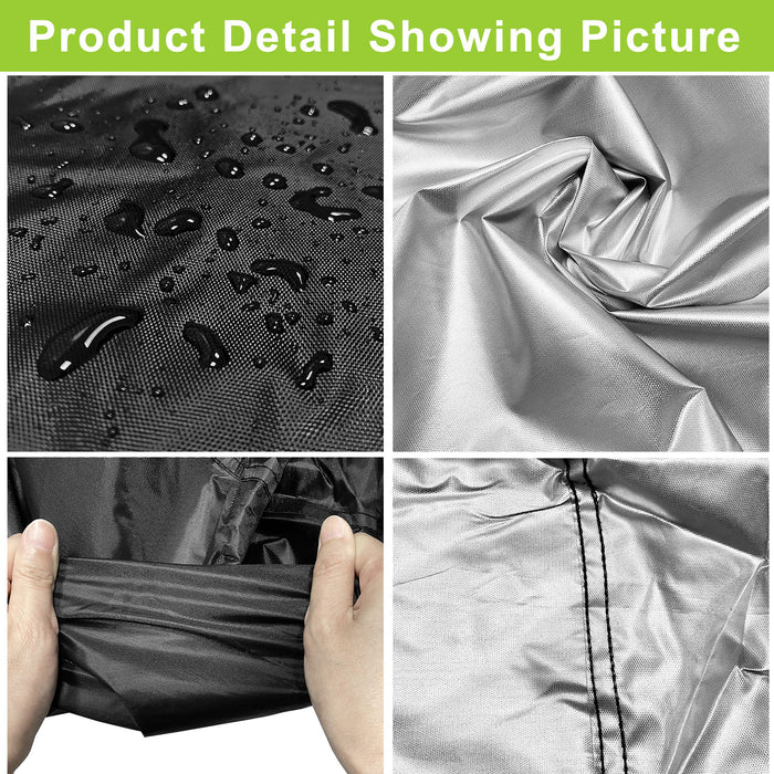 210D Waterproof Golf Cart Cover Universal Fits for Most Brand 2/4 Passenger Golf Cart Sunproof Dustproof Outdoor Cover Zipper