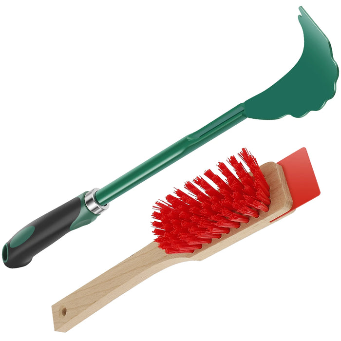 Lawn Mower Deck Cleaner Tool with Stiff Bristle Brush