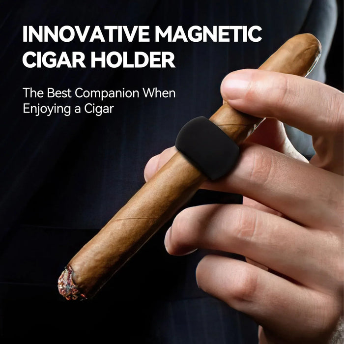 Magnetic Cigar Holder Silicone Cigar Holder for Golf Cart Portable Silicone Cigar Holder Clip Travel Smoke Groove Smoking Tool