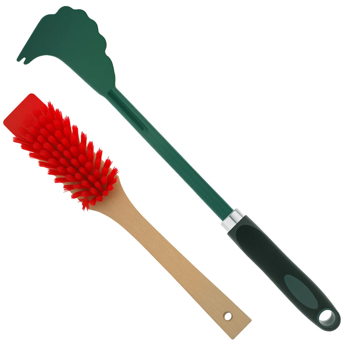 Lawn Mower Deck Cleaner Tool with Stiff Bristle Brush