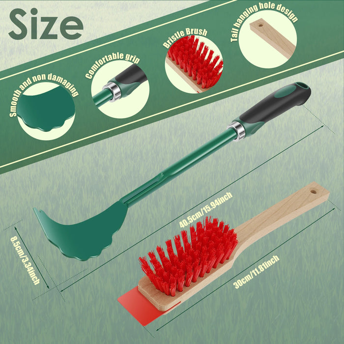 Lawn Mower Deck Cleaner Tool with Stiff Bristle Brush