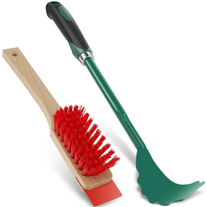 Lawn Mower Deck Cleaner Tool with Stiff Bristle Brush